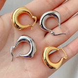 Oval Metal Earring CMEDYX-2376963