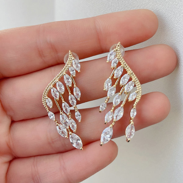 18K Gold Plated  Leaf Earring CMEAN-2376952