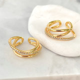 18k Gold Plated Metal Adjustable Ring
