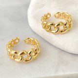 18k Gold Plated Metal Adjustable Ring