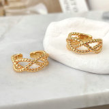 18k Gold Plated Metal Adjustable Ring
