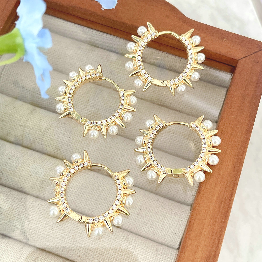 Fashion Jewelry Hoop Pearl Earring