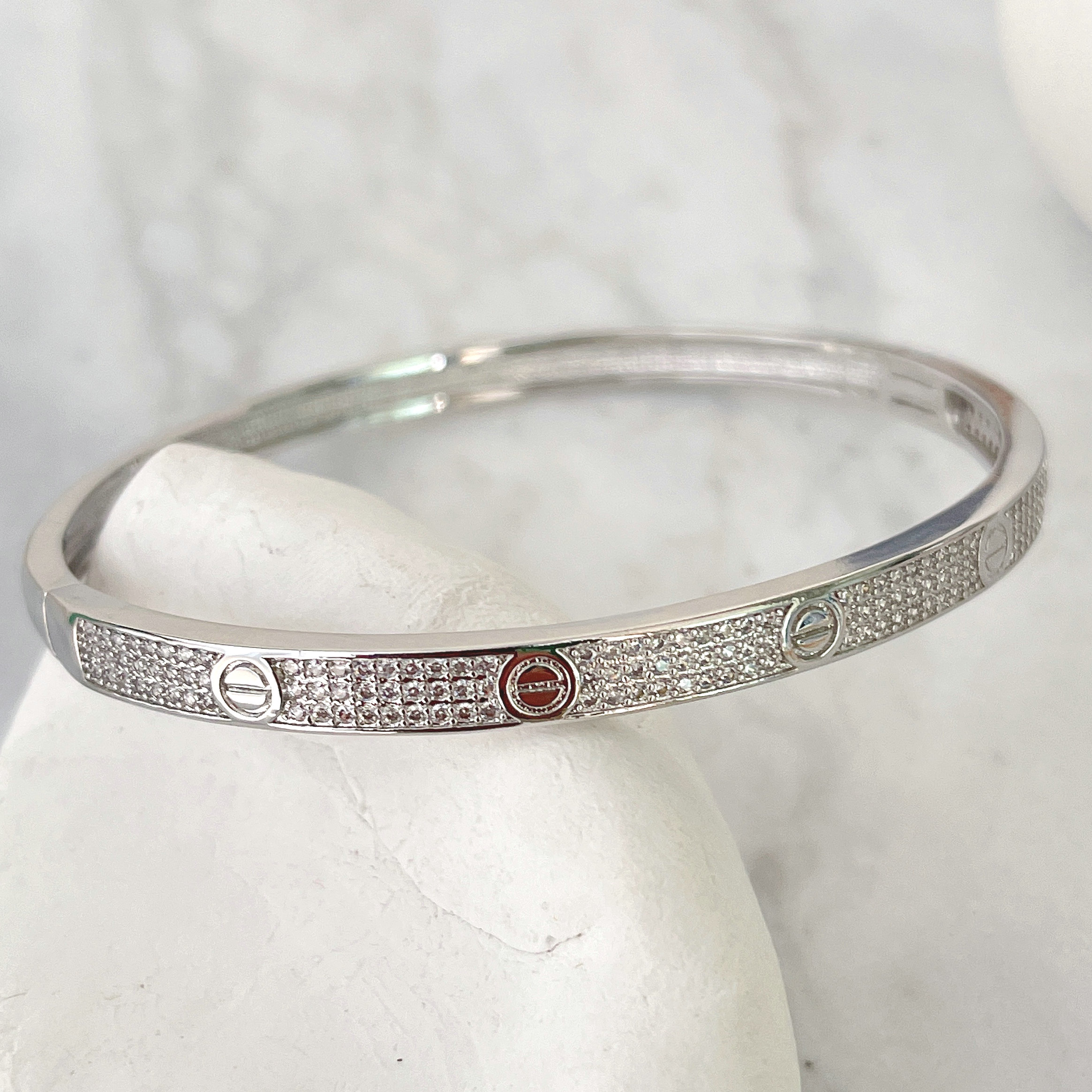 Round Pave Bangle