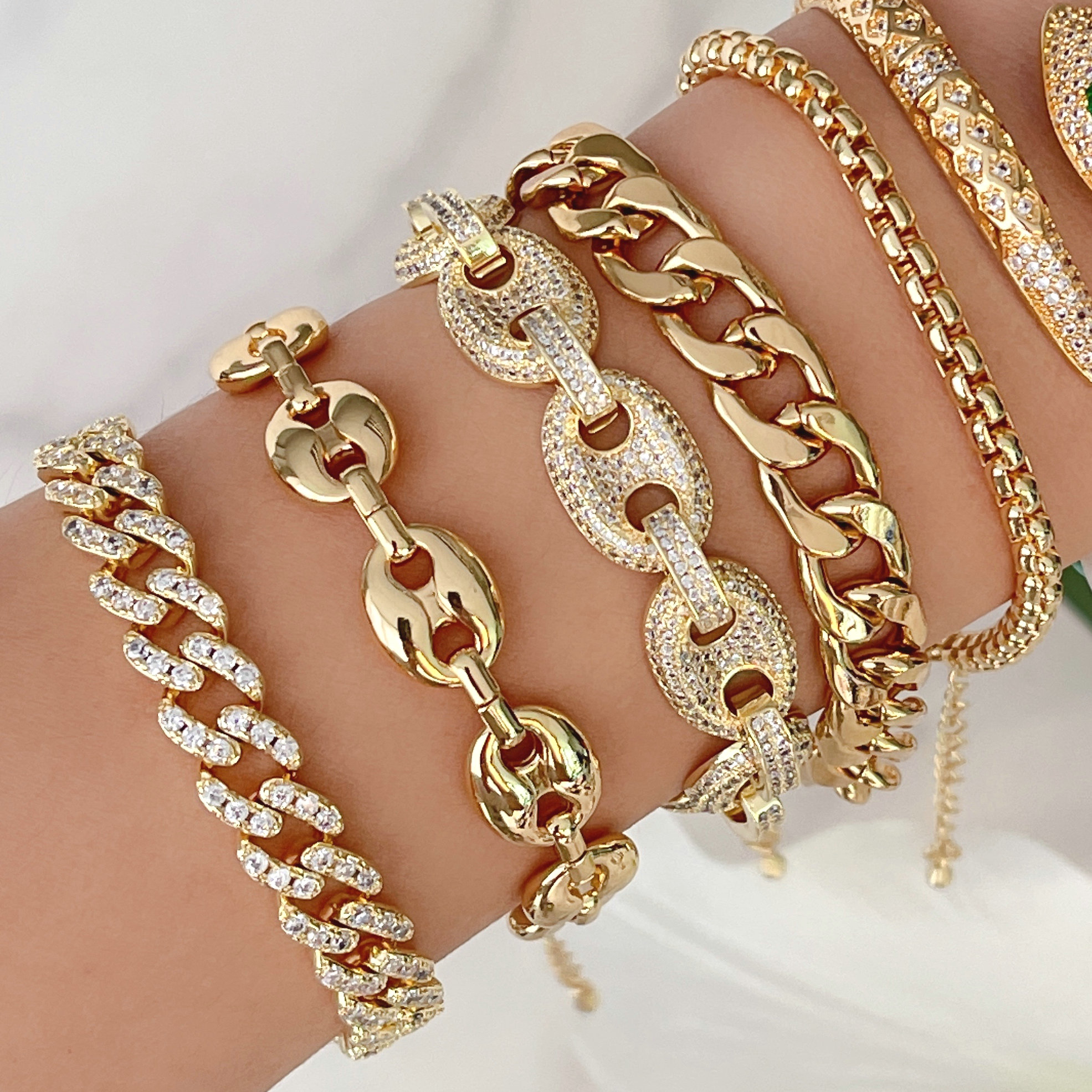 Fashion Pave Chain Bracelet