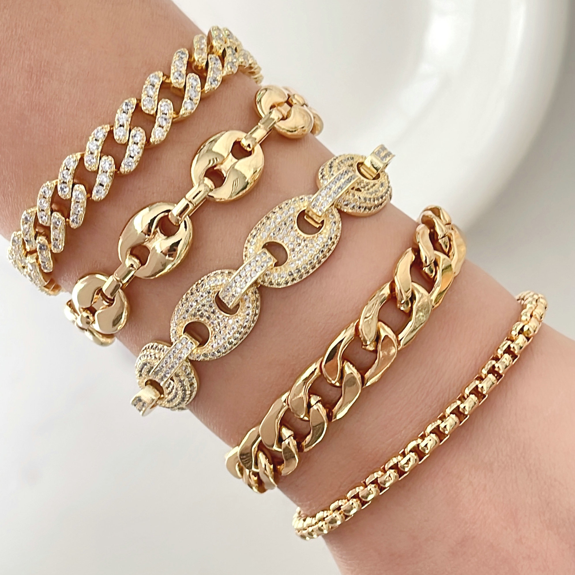 Fashion Pave Chain Bracelet