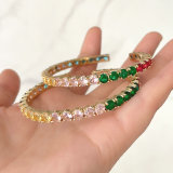 Colorful zircon fashion bangle