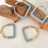Turquoise stone long ring