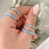 Turquoise stone long ring