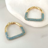 Turquoise stone long ring