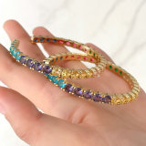 Colorful zircon fashion bangle