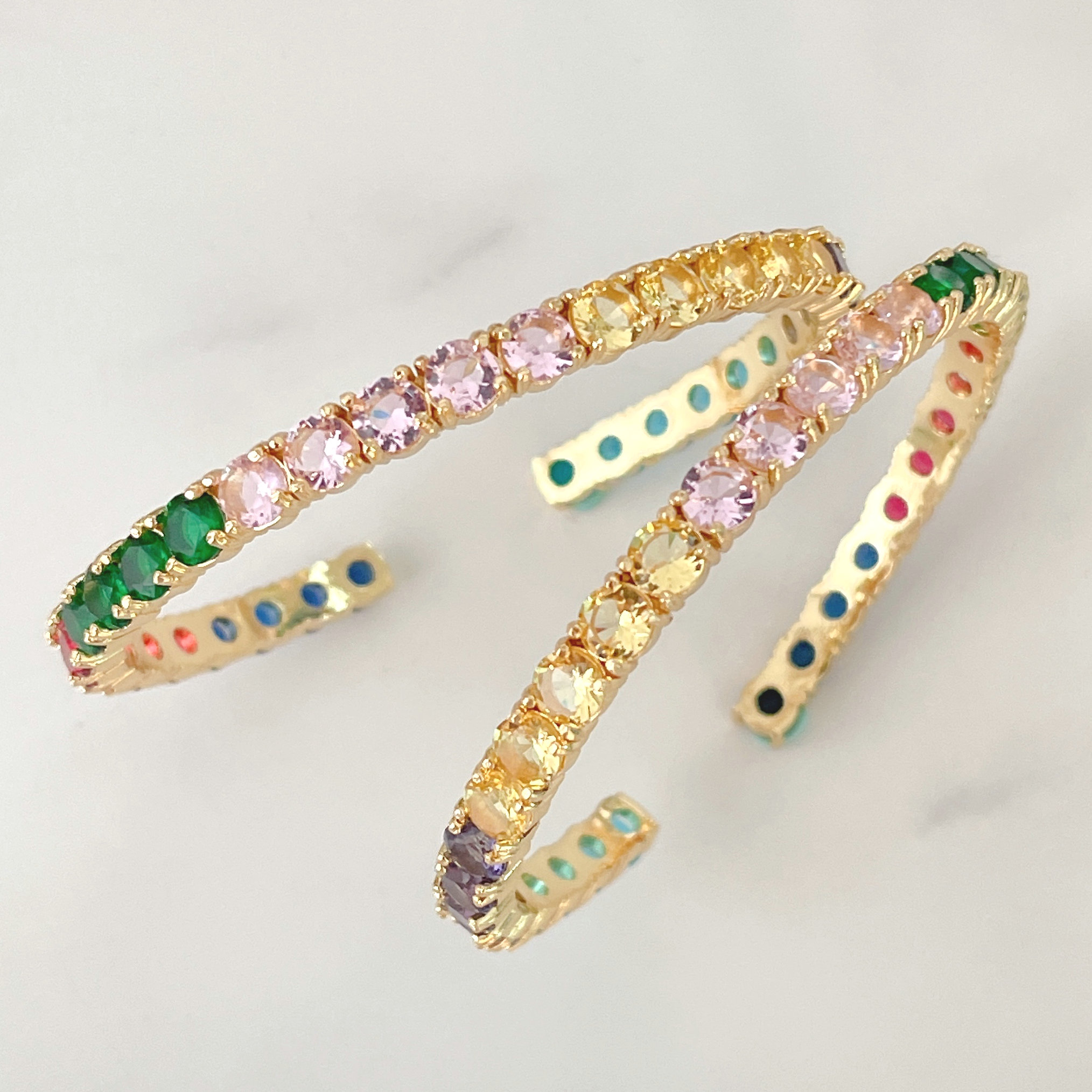 Colorful zircon fashion bangle