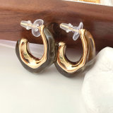 CMEADL-2397870 Acrylic Moon Earrings
