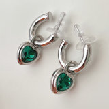 CMEADL-2397873 Fashion Earrings With Green Heart Charm