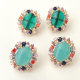 Colorful Zircon Earrings Stud With Stone
