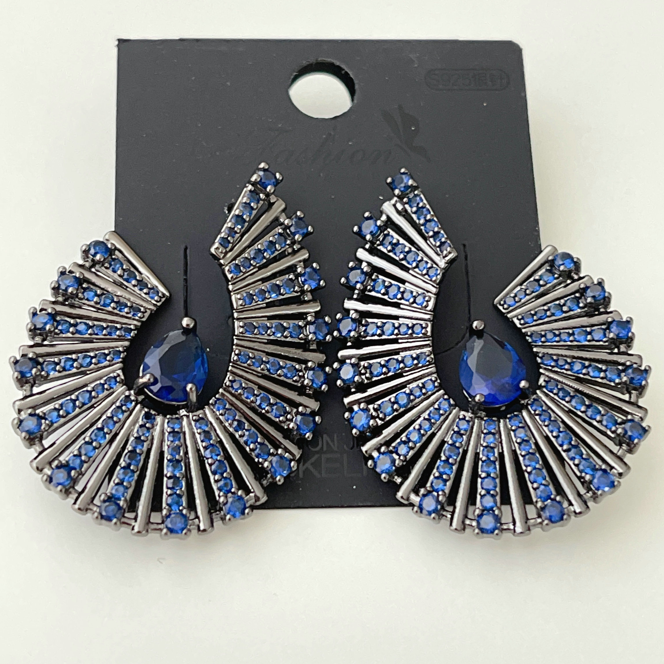 Blue Zircon Sector Earrings