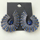 Blue Zircon Sector Earrings
