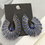 Blue Zircon Sector Earrings