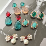 Big Crystal Stone Earrings