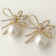 Fine Bow Pearl Earrings