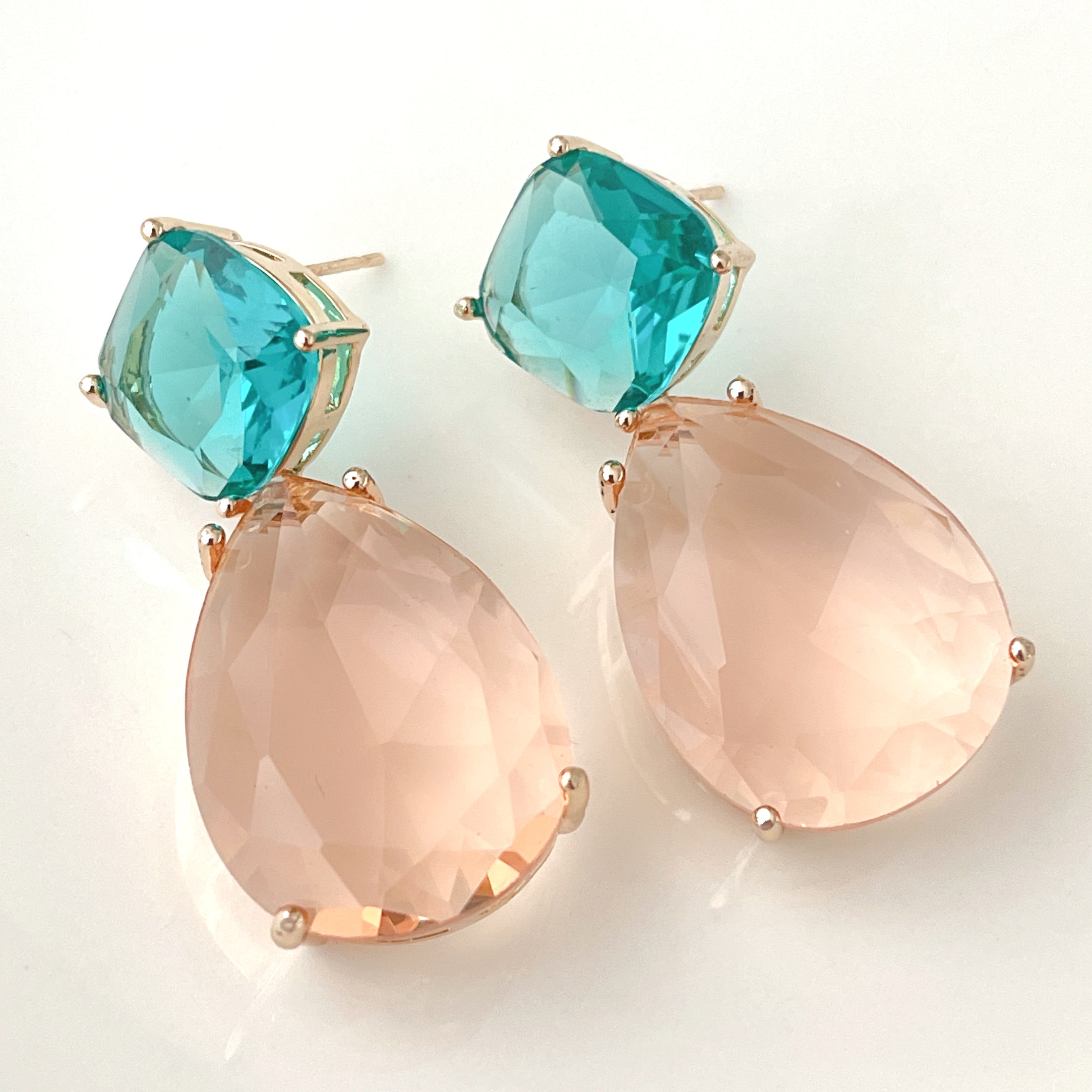 Big Crystal Stone Earrings