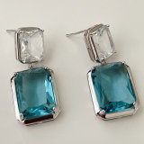 Big Suqare Crytal Earrings