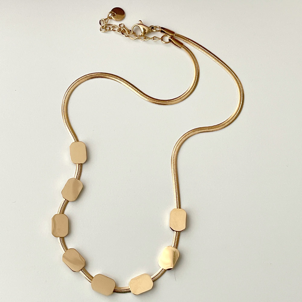 Square stainless steel necklace