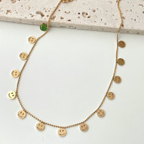 Stainless Steel Smile Charms Necklace