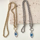 Stainless Steel Twist Chain Necklace with Eye Pendant