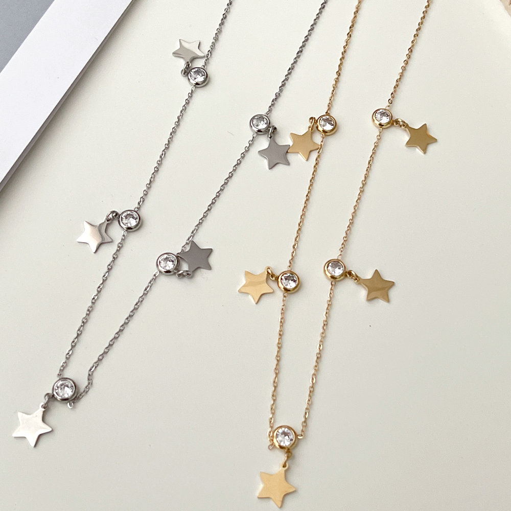 Stainless Steel Star Charm Necklace