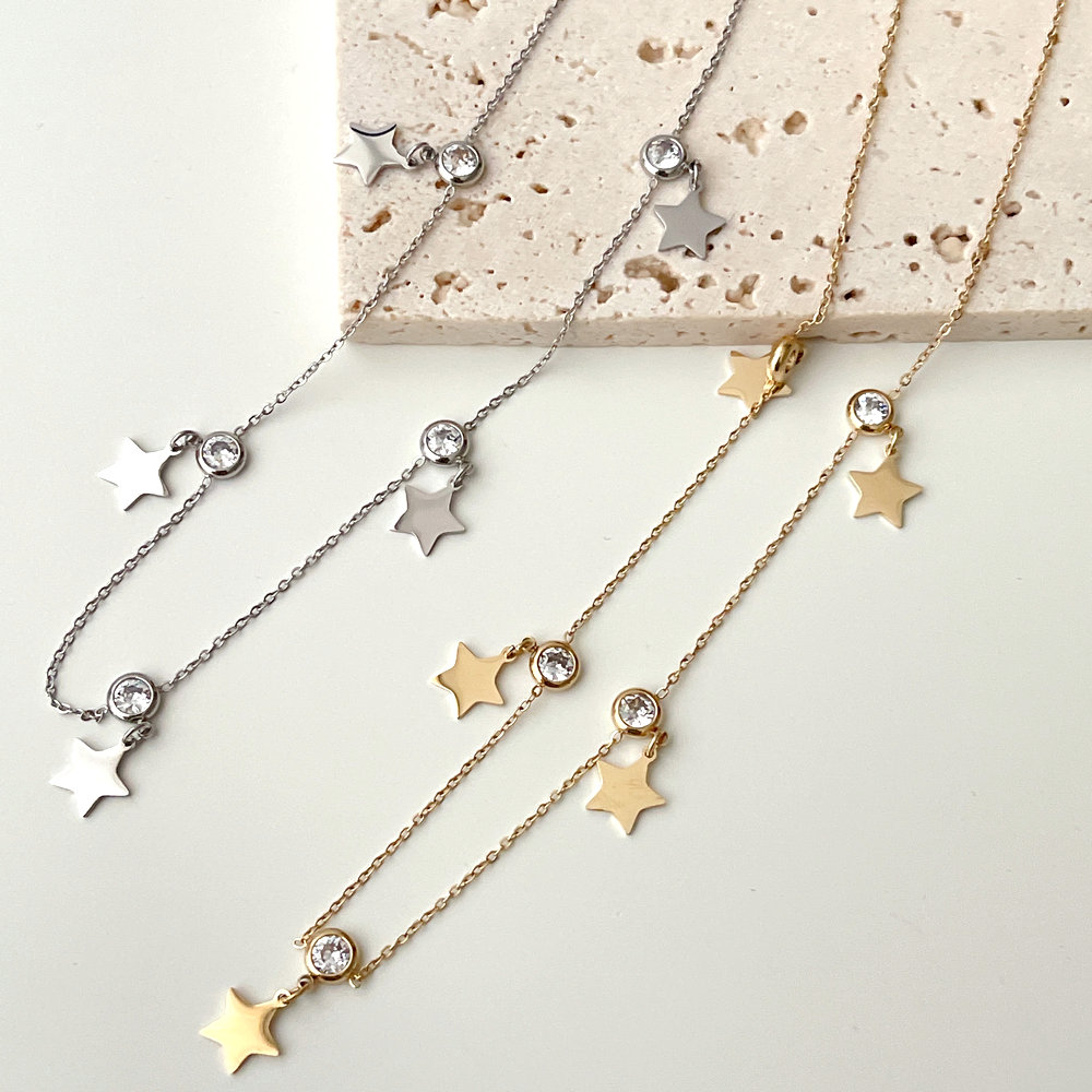 Stainless Steel Star Charm Necklace