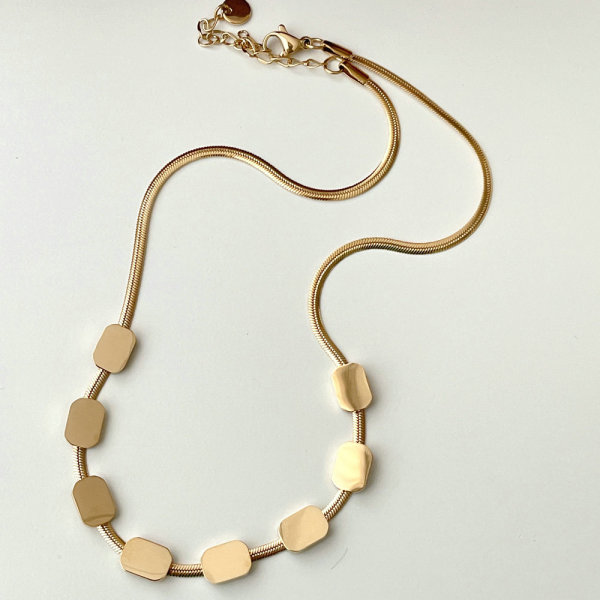 Square stainless steel necklace
