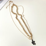 Stainless Steel Layer Black Snake Necklace