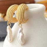 Pipa Fresh Water Pearl Earrings CMEDYX-2399438