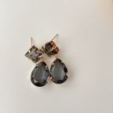 Drop Stone Charm Earrings CMEADL-2401341