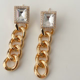 Long Cuban Chain Earrings CMEADL-2401343