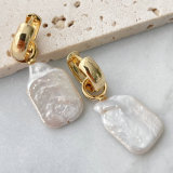 Square Freshwater Pearl Earrings