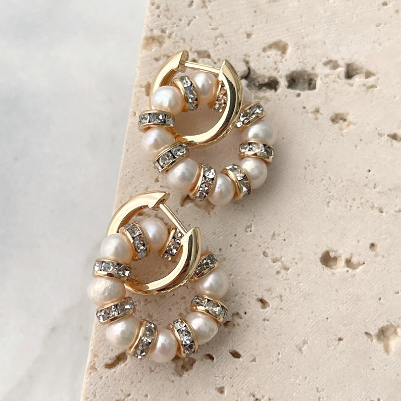 Round Freshwater Pearl Earrings