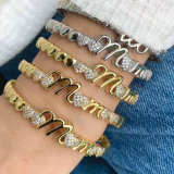 Zircon Mum Bangle For Mother's Day gift