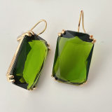 Colorful Square Big Stone Earrings CMEADL-2401333