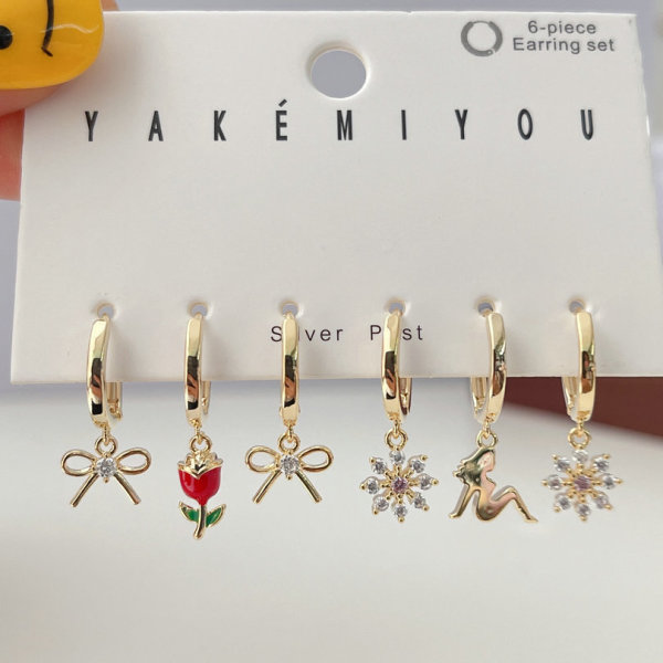 Mermaid Pendant Set Earrings