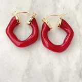 U-shaped Enamel Earrings CMEADL-2402962
