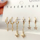 Long Star Charms Set Earrings