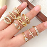 Fashoin Mirco Pave Adjustable Ring