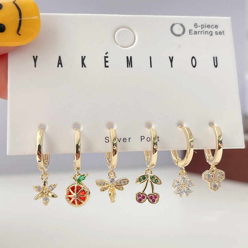 Cherry Pendant Set Earrings