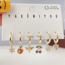 Cherry Pendant Set Earrings