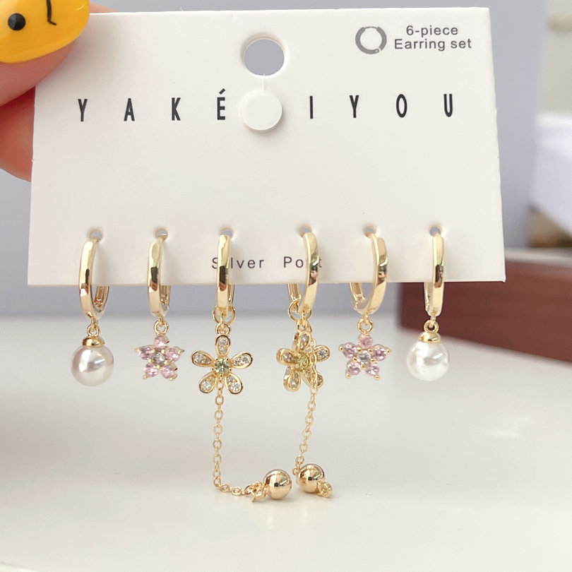 Flower Pendant Set Earrings
