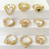 Mirco Pave Heart Adjustable Ring