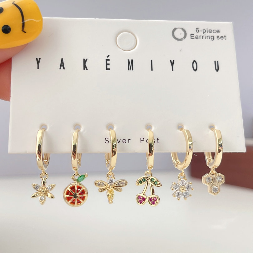Cherry Pendant Set Earrings