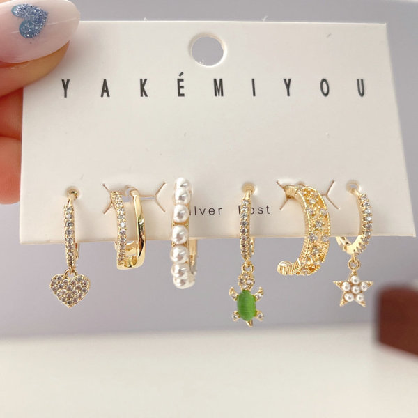 Green Turtle Pendant Set Earrings
