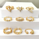 Fashoin Star Heart Adjustable Ring